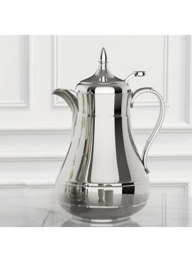 Eva Elegant Shiny Stainless Steel Coffee Pot Set - Image 2